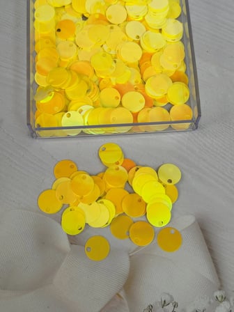 20 mm (2 cm) Pul Çanta, Supla, Patik Pulu 25 gr 12 Sarı