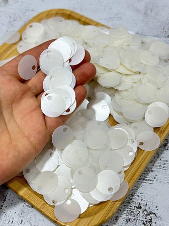 20 mm (2 cm) Pul Çanta, Supla, Patik Pulu 25 gr 49 Sedef Görümlü Krem