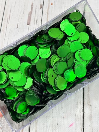 20 mm (2 cm) Pul Çanta, Supla, Patik Pulu 25 gr 52 Yaprak Yeşil