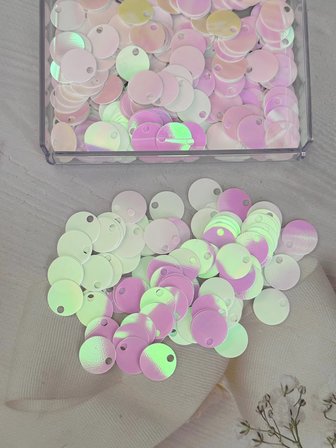 20 mm (2 cm) Hologram/Yanardöner Pul Çanta, Supla, Patik Pulu 25 gr 3 Beyaz Yanardöner