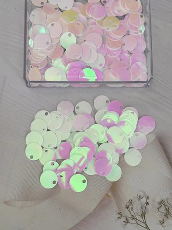 20 mm (2 cm) Hologram/Yanardöner Pul Çanta, Supla, Patik Pulu 25 gr 3 Beyaz Yanardöner