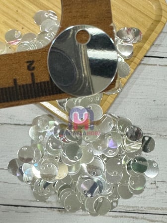 20 mm (2 cm) Hologram/Yanardöner Pul Çanta, Supla, Patik Pulu 25 gr 9 Ekru Aynalı