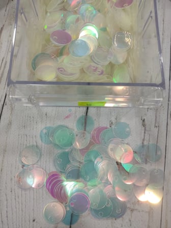 20 mm (2 cm) Hologram/Yanardöner Pul Çanta, Supla, Patik Pulu 25 gr 10 Şeffaf Yanardöner