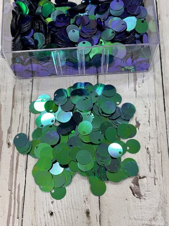 20 mm (2 cm) Hologram/Yanardöner Pul Çanta, Supla, Patik Pulu 25 gr  13 Zümrüt Yanardöner