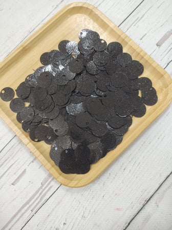 20 mm (2 cm) Gofrajlı Pul Çanta, Supla, Patik Pulu 25 gr 2 Gofrajlı Siyah