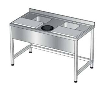 Pimak Balık Hazırlama Tezgahı 140 x 70 x 85 (cm)