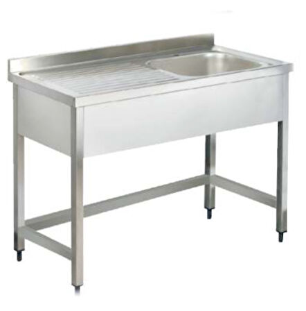 Pimak Tek Evyeli Taban Rafsız Tezgah 60 x 60 x 85 (cm)