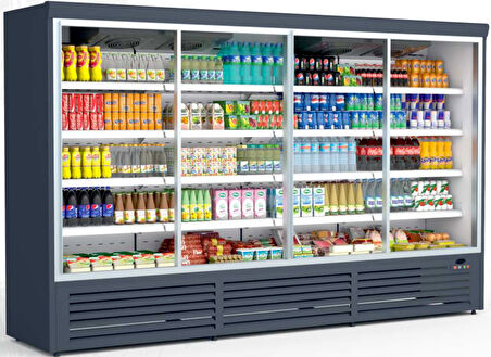 Dampak İçten Motorlu Sütlük Dolabı Dört Kapılı 250 x 69,5 x 204 (cm)