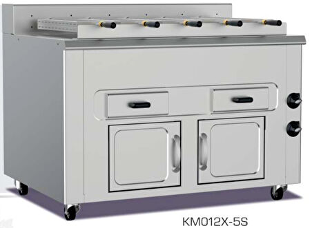 Pimak Yatay Piliç Makinesi 5 şiş Kömürlü