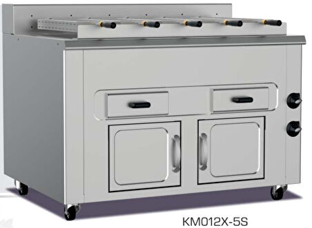 Pimak Yatay Piliç Makinesi 6 şiş Kömürlü