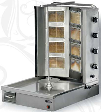 Pimak Doğalgazlı Alt Motorlu Döner Makinası 4 + 4 Gözlü