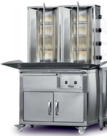 Pimak Doğalgazlı Arabalı Döner Makinası 4 + 4 Radyan