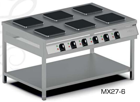 Pimak Taban Raflı 8 Gözlü Elektrikli Ocak