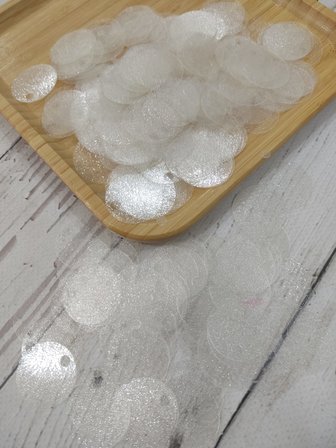 30 mm (3 cm) Gofrajlı Pul Çanta, Supla, Patik Pulu 25 gr 1 Gofrajlı Ekru