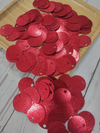30 mm (3 cm) Gofrajlı Pul Çanta, Supla, Patik Pulu 25 gr 5 Gofrajlı Kırmızı