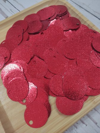 30 mm (3 cm) Gofrajlı Pul Çanta, Supla, Patik Pulu 25 gr 5 Gofrajlı Kırmızı