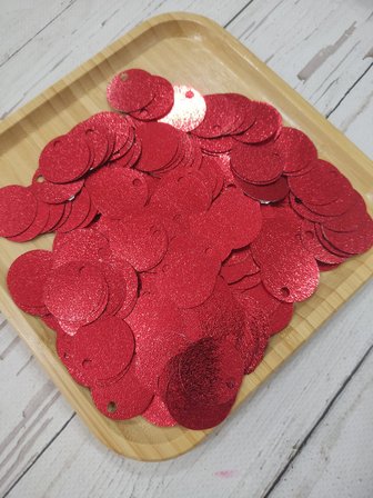 30 mm (3 cm) Gofrajlı Pul Çanta, Supla, Patik Pulu 25 gr 5 Gofrajlı Kırmızı