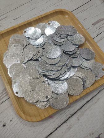 30 mm (3 cm) Gofrajlı Pul Çanta, Supla, Patik Pulu 25 gr 4 Gofrajlı Gümüş