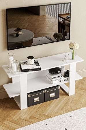 Harta TV Sehpası Beyaz