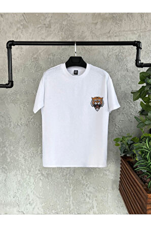 Aslan Baskılı Siyah Erkek Tshirt