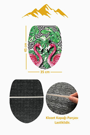 Modern Desenli Dijital Baskı 3’lü Banyo Paspas Takımı Yıkanabilir Kaymaz Tabanlı Klozet Takımı KLZ0008