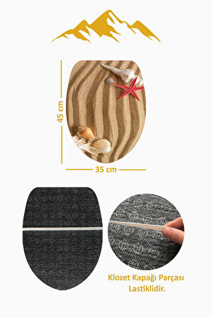 Modern Desenli Dijital Baskı 3’lü Banyo Paspas Takımı Yıkanabilir Kaymaz Tabanlı Klozet Takımı KLZ0011