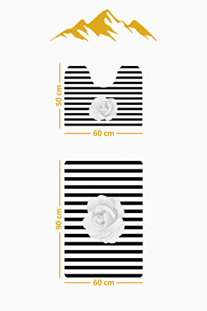 Modern Desenli Dijital Baskı 3’lü Banyo Paspas Takımı Yıkanabilir Kaymaz Tabanlı Klozet Takımı KLZ0018