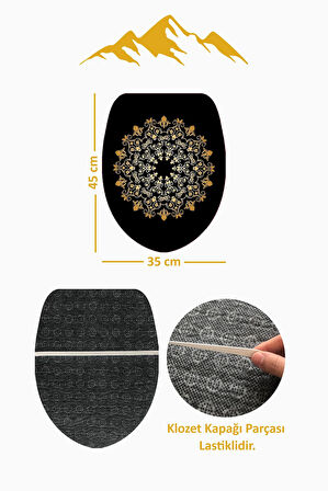 Modern Desenli Dijital Baskı 3’lü Banyo Paspas Takımı Yıkanabilir Kaymaz Tabanlı Klozet Takımı KLZ0032