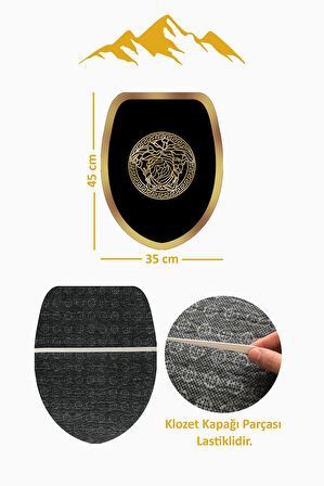 Modern Desenli Dijital Baskı 3’lü Banyo Paspas Takımı Yıkanabilir Kaymaz Tabanlı Klozet Takımı KLZ0043