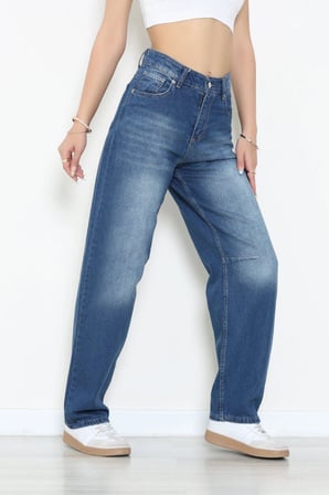 Modi Green Tokalı Baggy Kot Pantolon Mavi - 31159.2059.