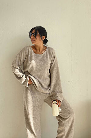 Kahverengi Örme Yumoş Takım