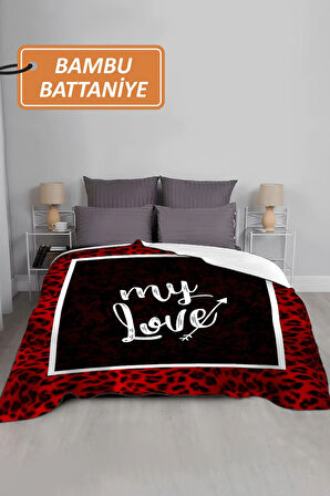 Lüks Çift Kişilik Bambu Battaniye Yumuşacık  ve Şık Tasarım (200X220 cm) BBT0003