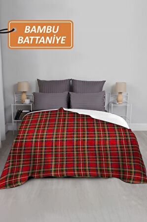 Lüks Çift Kişilik Bambu Battaniye Yumuşacık  ve Şık Tasarım (200X220 cm) BBT0004