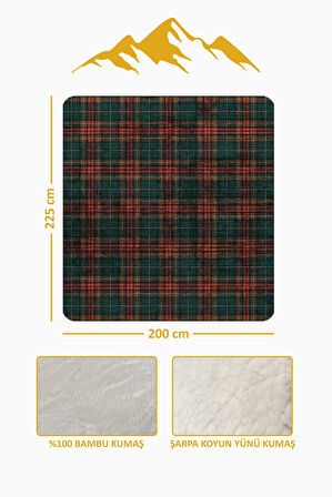 Lüks Çift Kişilik Bambu Battaniye Yumuşacık  ve Şık Tasarım (200X220 cm) BBT0005