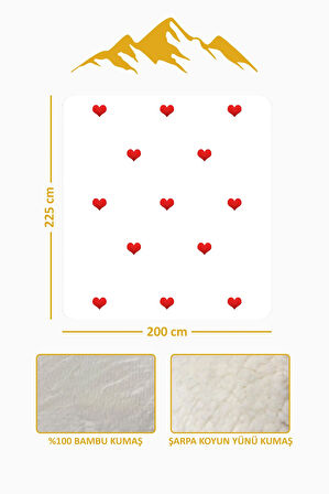 Lüks Çift Kişilik Bambu Battaniye Yumuşacık  ve Şık Tasarım (200X220 cm) BBT0007