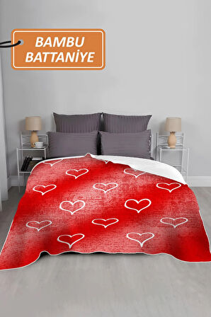 Lüks Çift Kişilik Bambu Battaniye Yumuşacık  ve Şık Tasarım (200X220 cm) BBT0008