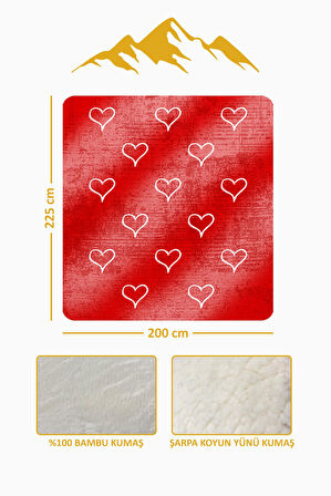 Lüks Çift Kişilik Bambu Battaniye Yumuşacık  ve Şık Tasarım (200X220 cm) BBT0008