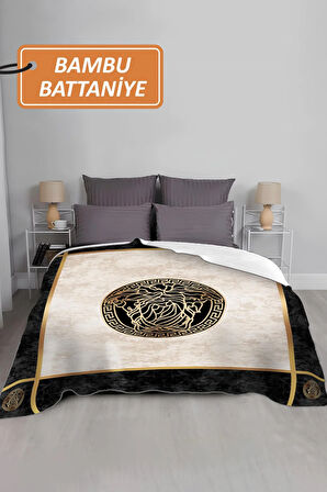 Lüks Çift Kişilik Bambu Battaniye Yumuşacık  ve Şık Tasarım (200X220 cm) BBT0012