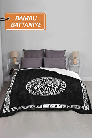 Lüks Çift Kişilik Bambu Battaniye Yumuşacık  ve Şık Tasarım (200X220 cm) BBT0016