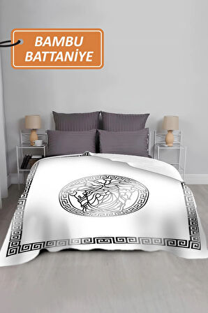 Lüks Çift Kişilik Bambu Battaniye Yumuşacık  ve Şık Tasarım (200X220 cm) BBT0017