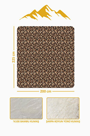 Lüks Çift Kişilik Bambu Battaniye Yumuşacık  ve Şık Tasarım (200X220 cm) BBT0018