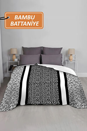 Lüks Çift Kişilik Bambu Battaniye Yumuşacık  ve Şık Tasarım (200X220 cm) BBT0019