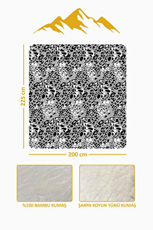 Lüks Çift Kişilik Bambu Battaniye Yumuşacık  ve Şık Tasarım (200X220 cm) BBT0020