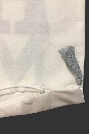 Nakışlı Püsküllü Dekoratif Kırlent Kılıfı Takımı (4 Parça - 43x43 cm) NKK002