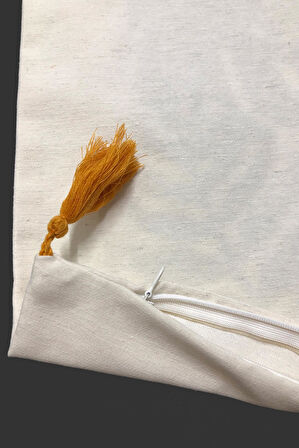 Nakışlı Püsküllü Dekoratif Kırlent Kılıfı Takımı (4 Parça - 43x43 cm) NKK004