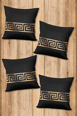 Dijital Baskılı Yumuşak Dokulu 4’lü Kırlent Kılıfı Takımı (43x43 cm) KRL0001