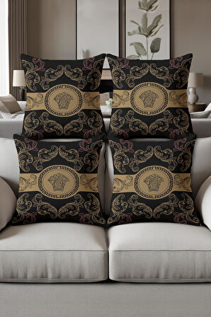 Dijital Baskılı Yumuşak Dokulu 4’lü Kırlent Kılıfı Takımı (43x43 cm) KRL0002