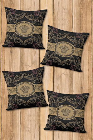 Dijital Baskılı Yumuşak Dokulu 4’lü Kırlent Kılıfı Takımı (43x43 cm) KRL0002