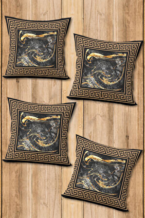 Dijital Baskılı Yumuşak Dokulu 4’lü Kırlent Kılıfı Takımı (43x43 cm) KRL0009