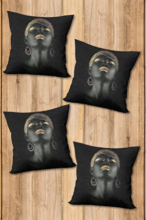 Dijital Baskılı Yumuşak Dokulu 4’lü Kırlent Kılıfı Takımı (43x43 cm) KRL0026